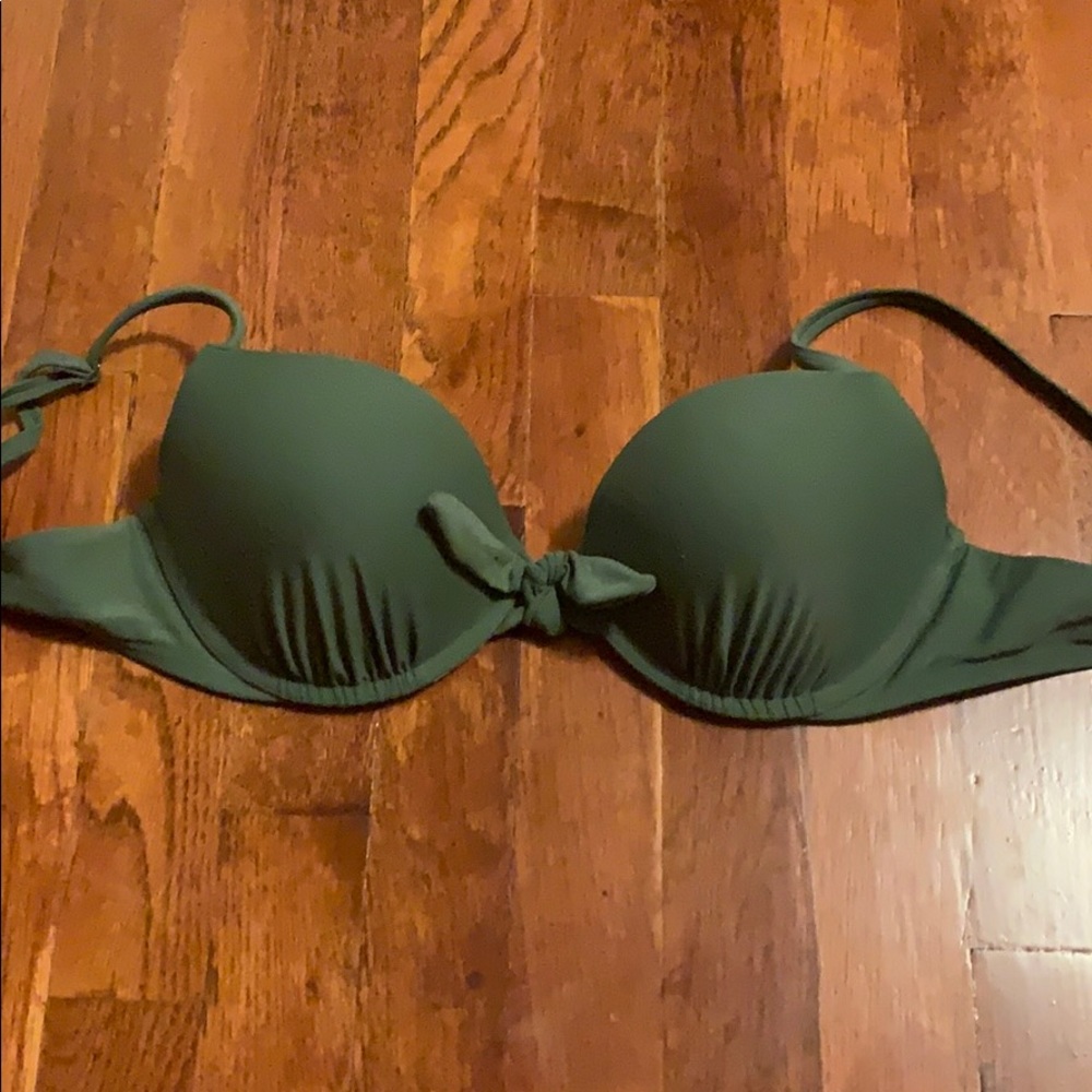 Green Hollister swimsuit top